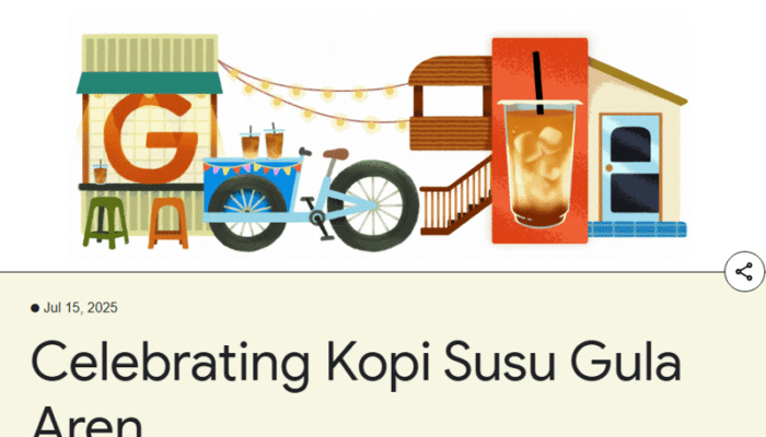 Kopi Susu Gula Aren Masuk Google Doodle Celebrating