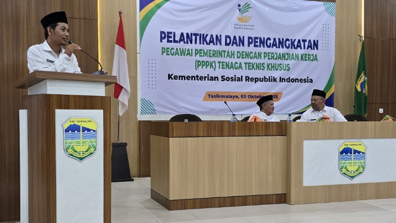 Ratusan Pendamping PKH Kabupaten Tasikmalaya Dilantik Mentri Sosial jadi P3K ASN